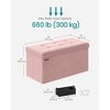 SONGMICS Storage Ottoman Bench Folding Storage Footrest 2 Extra Storage Boxes Hold up to 660 lb - 4 of 4