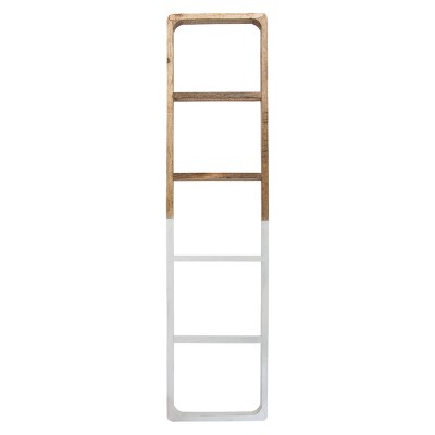 White Wood Blanket Ladder - Foreside Home & Garden