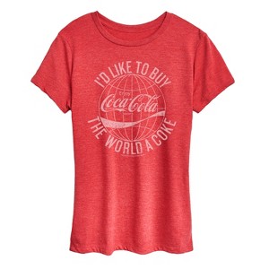 Women's - Coca-cola - Buy The World A Coke Short Sleeve Graphic T-Shirt - 1 of 4