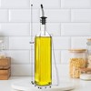 Cheer Collection 2-Pack Glass Olive Oil Dispensers with Funnel, Pour Spouts, Labels & Brush – 17oz Each Bottle - 3 of 4