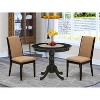 3-Piece Wirebrushed Black Solid Wood Top - Dining Room Set - Seats 4 - 2 of 4