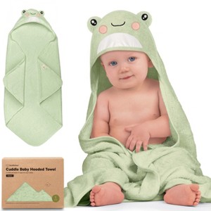 KeaBabies Cuddle Baby Hooded Towel, Organic Baby Bath Towel, Hooded Baby Towels, Baby Beach Towel for Newborn, Kids - 1 of 4