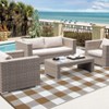 Buffalo Plaid Outdoor Mats Plastic Straw Rug Waterproof Washable Outdoor Rug for Garden Backyard Picnic Camping RV Deck Beach Trailer - 4 of 4