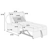 SKRAN Convertible Sleeper Couch Chair, Pull Out Sofa Bed Tufted Plush Seat with Backrest and Pillow for Bedroom, Living Room and Small Space - 4 of 4