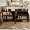 CLIHOME Modern 4 Doors Freestanding Wood Storage Buffet Sideboard, TV Stands and Console - 4 of 4