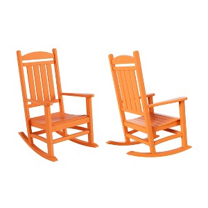 WestinTrends All-Weather Outdoor Patio Poly Classic Porch Rocking Chair (Set of 2) - 1 of 4