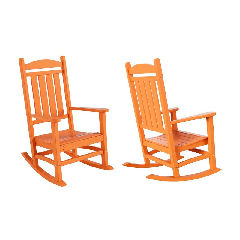 WestinTrends All-Weather Outdoor Patio Poly Classic Porch Rocking Chair (Set of 2), 1 of 3