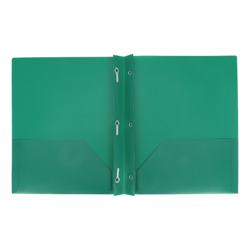 2 Pocket Plastic Folder with Prongs - up & up™, 2 of 8