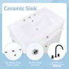 Mshliw 30 Inch Bathroom Vanity with Sink, Freestanding Cabinet with Tip-Out Drawer and Three Soft-Closing Drawers, Door Shelf Storage - 3 of 4