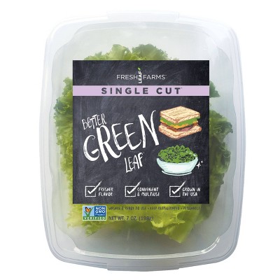 Washed & Trimmed Green Leaf Lettuce - 7oz