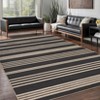 Modern Easy Jute Rug Machine Washable Striped Print Indoor Outdoor Carpet - 4 of 4
