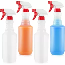 Zulay Home Spray Bottle Heavy Duty Cleaning Bottles For Cleaning Solutions Leakproof Set with Adjustable Nozzle & Spring Loaded Trigger - 4 Pack 16oz