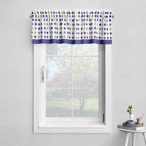 Bacati - Rod Pocket Window Valance Botanical Purple/Multicolor - 1 of 4