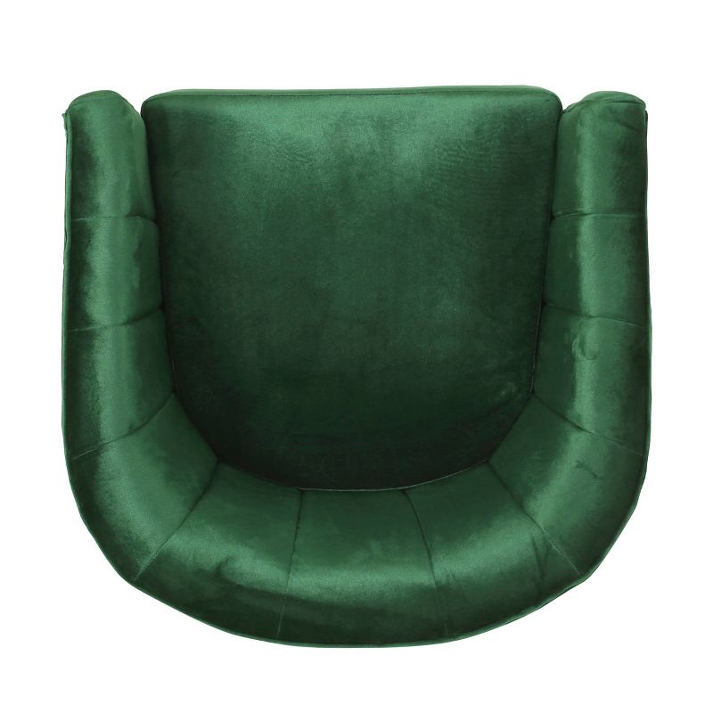 Conrail Modern Glam Channel Stitch Velvet Swivel Club Chair - Christopher Knight Home, 4 of 8