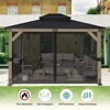 Aoodor Gazebo Replacement Netting Screen, Universal Gazebo 4-Panel Mosquito Net Sidewalls with Double Zippers for Outdoor Patio - 4 of 4