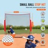 VEVOR Barricade Backstop Net, 7x7 ft Ball Sports Barrier Netting, Portable Practice Equipment with Carry Bag, Protection Screen - 3 of 4