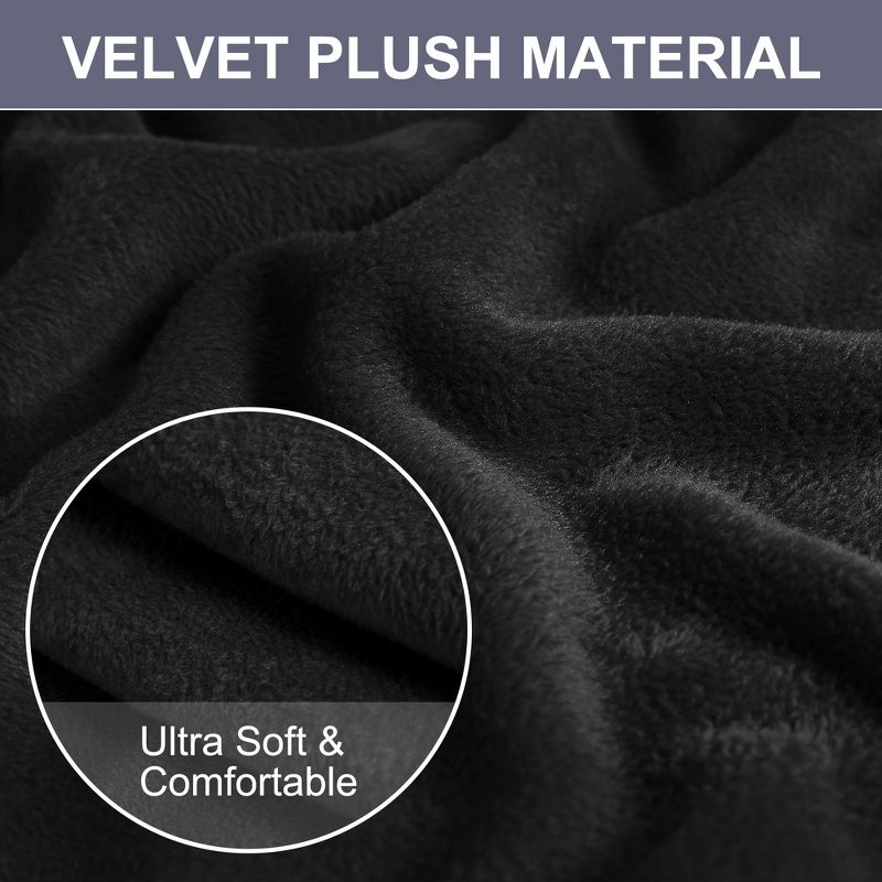 PiccoCasa 1 Pc Polyester Spandex Fabric Velvet Plush Stretch Sofa Slipcovers, 3 of 6