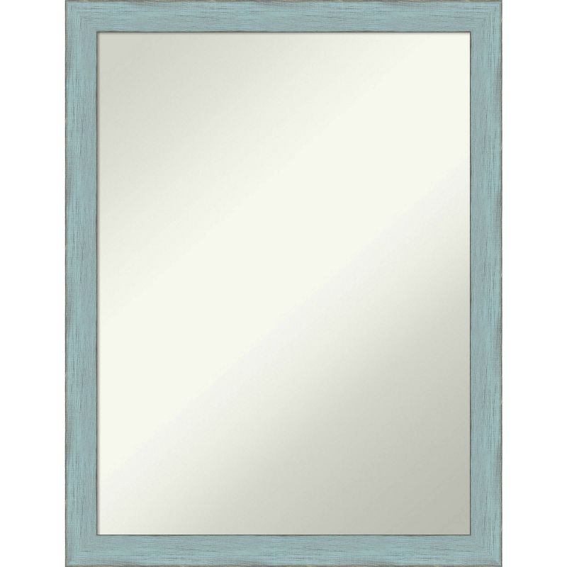 20&#34; x 26&#34; Non-Beveled Sky Blue Rustic Wood Wall Mirror - Amanti Art, 1 of 9