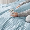 3 pieces Duvet Cover Soft Double Brushed Bedding Set for Kids & Adults Zipper Closure - 3 of 4