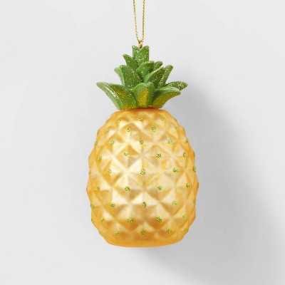 Glass Pineapple Christmas Tree Ornament - Wondershop™