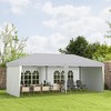 Outsunny 10' x 20' Heavy Duty Pop Up Canopy Party Tent with 4 Removable Sidewalls, Outdoor Cabana Gazebo with Carry Bag, Weather Protection - 2 of 4