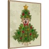 Amanti Art 23"x28" Yellow Labrador Christmas Tree Costume Fab Funky Framed Canvas Wall Art - 2 of 4