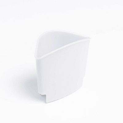 White Metal In-Sink Dish Rack with Utensil Cup