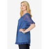 Roaman's Women's Plus Size Acid Wash Tunic - image 4 of 4