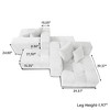 104" Modular Sectional Sofa Cloud Couch with 2 Ottoman,Linen Deep Seat Convertible Sofa for Living Room, Bedroom and Apartment - 3 of 4
