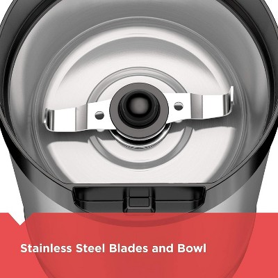 Black and Silver Stainless Steel Electric Coffee Grinder