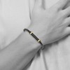 Black Bow Jewelry Black & Gold Tone Plated Stainless Steel Leather I.D. Bracelet, 8.5 In - 3 of 4
