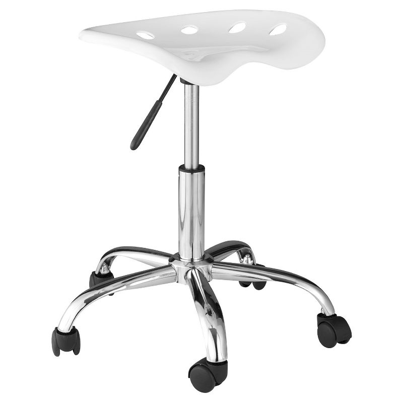 OneSpace 60-101401 Computer Task Chair with Tractor Seat, White, 3 of 7