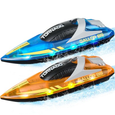 Christmas gifts! VEVOR 2 PCS RC Boat 2.4 GHz Remote Control Racing Boat 12 km/h Kids Adults Gift