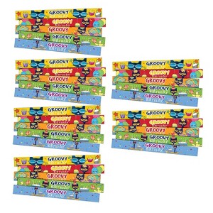 Edupress Pete the Cat Groovy Birthday Slap Bracelets 9.5" x 1" 10 Per Pack 6 Packs (TCR62007-6) - 1 of 2