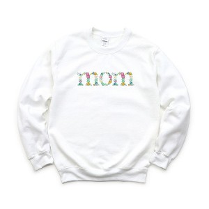 Simply Sage Market Women's Graphic Sweatshirt Embroidered Mom Floral - 1 of 4