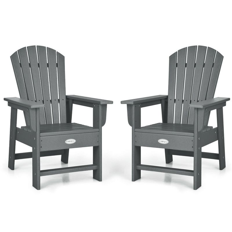 Costway Set of 2 Kids Patio Adirondack Chair Armchair Weather Resistance Outdoor Chair, 1 of 6