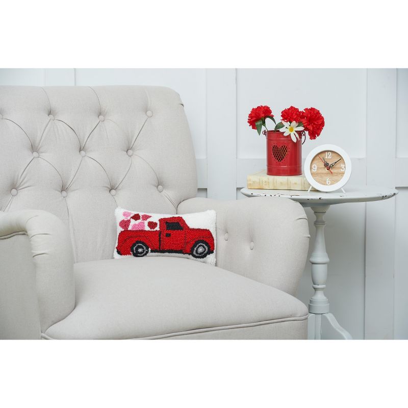 C&F Home Heart Truck Hooked Pillow Valentine's Day Decor Decoration Throw Pillow, 3 of 9
