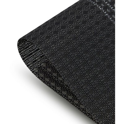 Milan Black Vinyl Reversible Rectangular Placemats Set of 6