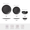 FONTOI 12-Piece Stoneware Dinner Plates, Stackable Bowls Sets for 4, Dinner Plates Bowls Set for Home, Kitchen, Black, 10"*0.7"*10" - 3 of 4