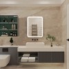 BAOURE 24x32 inch Rectangular Dimmable Anti-Fog LED Wall Bathroom Iron Framed Vanity Mirror for Bathroom - 2 of 4
