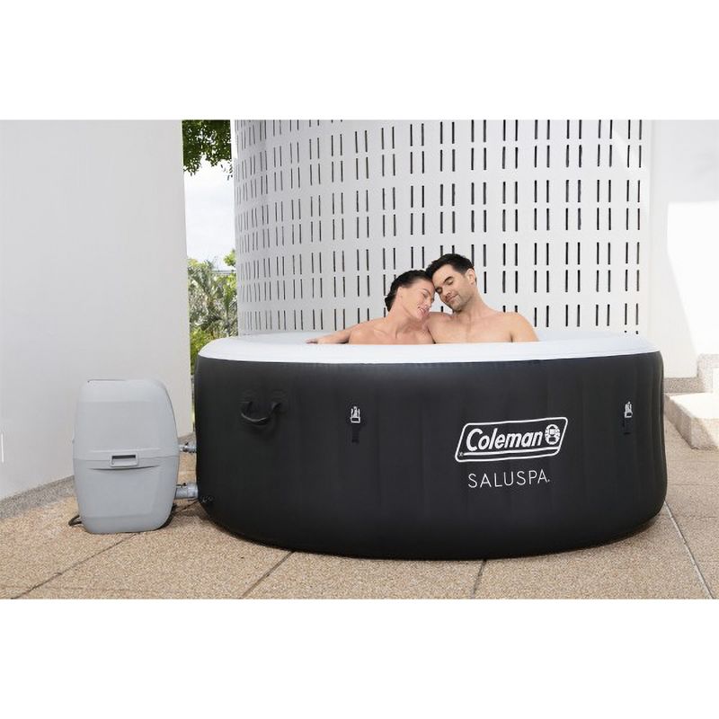 Coleman SaluSpa AirJet 4 Person Round Inflatable Hot Tub Outdoor Spa with 120 Soothing AirJets, Cover, and Type VI Filter Cartridge (12 Pack), Black, 4 of 7