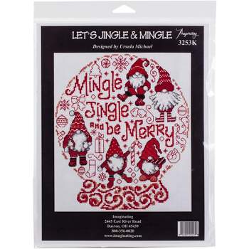 Imaginating Counted Cross Stitch Kit 8"X9"-Let's Mingle & Jingle (14 Count)