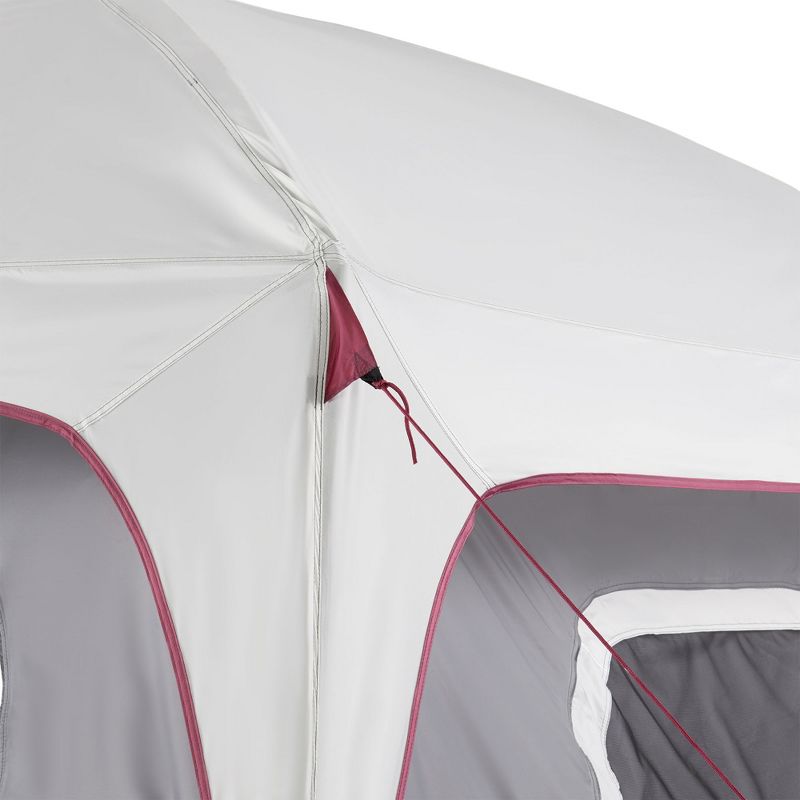 CORE 14'x10' 10 Person Cabin Tent with 2 Rooms and Rainfly - Red, 5 of 7