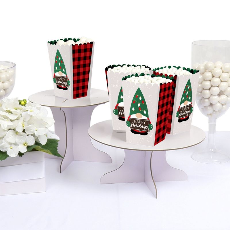 Big Dot of Happiness Red and Green Holiday Gnomes - Christmas Party Favor Popcorn Treat Boxes - Set of 12, 3 of 6