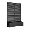 Lirago Iron Black Arch Mobile Planters Planting Box Trellis for Climbing Plants - 72x47 - 4 of 4