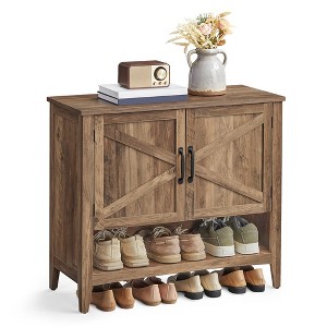 VASAGLE Shoe Cabinet, 3-Tier Shoe Storage Organizer, Shoe Shelf, Traditional American, Freestanding - 1 of 4