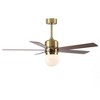 Parrot Uncle 52" Gold Modern Glass LED Ceiling Fan with Remote and Light - 4 of 4