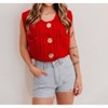 Women's Button Knit Sweater Vest - SUNDAYUP - 2 of 3