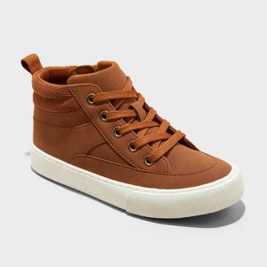 Kids' Cooper Mid Top Sneakers Boots - Cat & Jack™ Cognac - 1 of 4