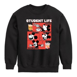 Boys' - Disney - Student Life Graphic Long Sleeve Fleece Sweatshirt - 1 of 4